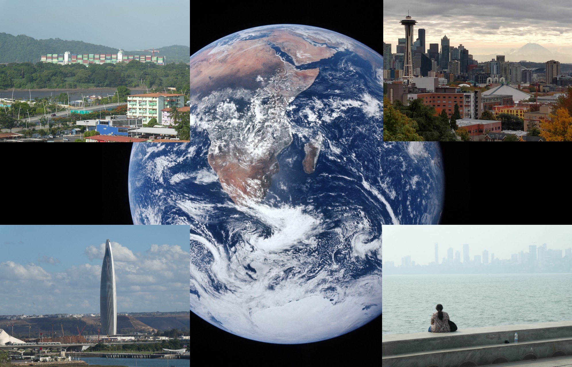 The Earth with inset images